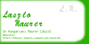 laszlo maurer business card